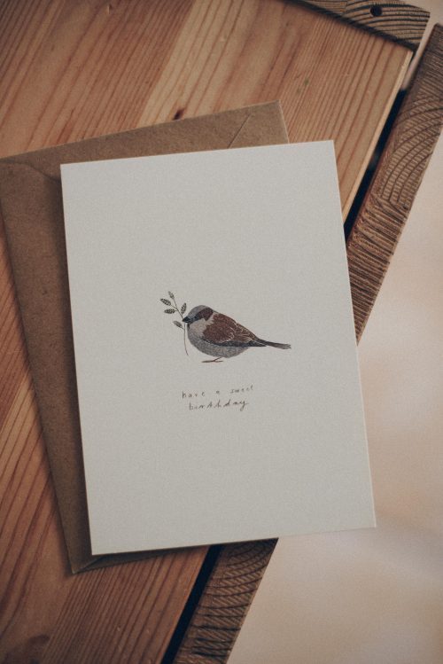 Postal "Birthday -bird"