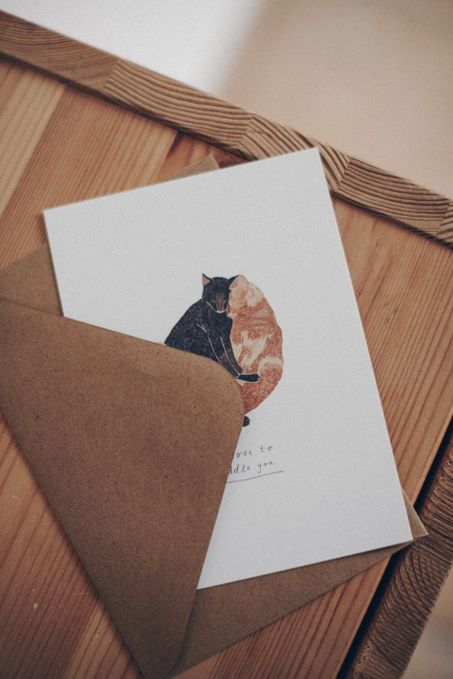Postal "I love to cuddle you" - Imagen 3